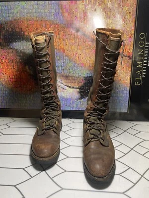 Wood 'N Stream Duck Hunting Knee High Boots Men's Sz 9.5 Canvas Leather - Image 1 of 4