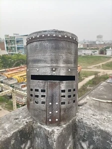 Casco Armadura Medieval Caballero Negro Monty Python Disfraz de Halloween Gif de Navidad - Imagen 1 de 7