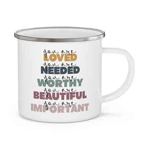Enamel Camping Mug - you are Loved Inspiration Affirmation - Picture 1 of 6