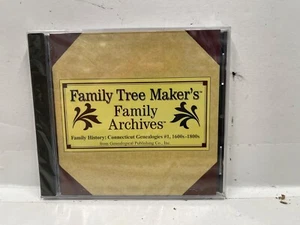 Family Tree Maker Family Archives Connecticut Genealogy 1600s - 1800s NEW PC - Afbeelding 1 van 2