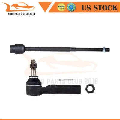 2x Fits 2005-2008 Buick Allure Front Inner Outer Tie Rod Ends Suspension Parts — 第 1/4 张图片