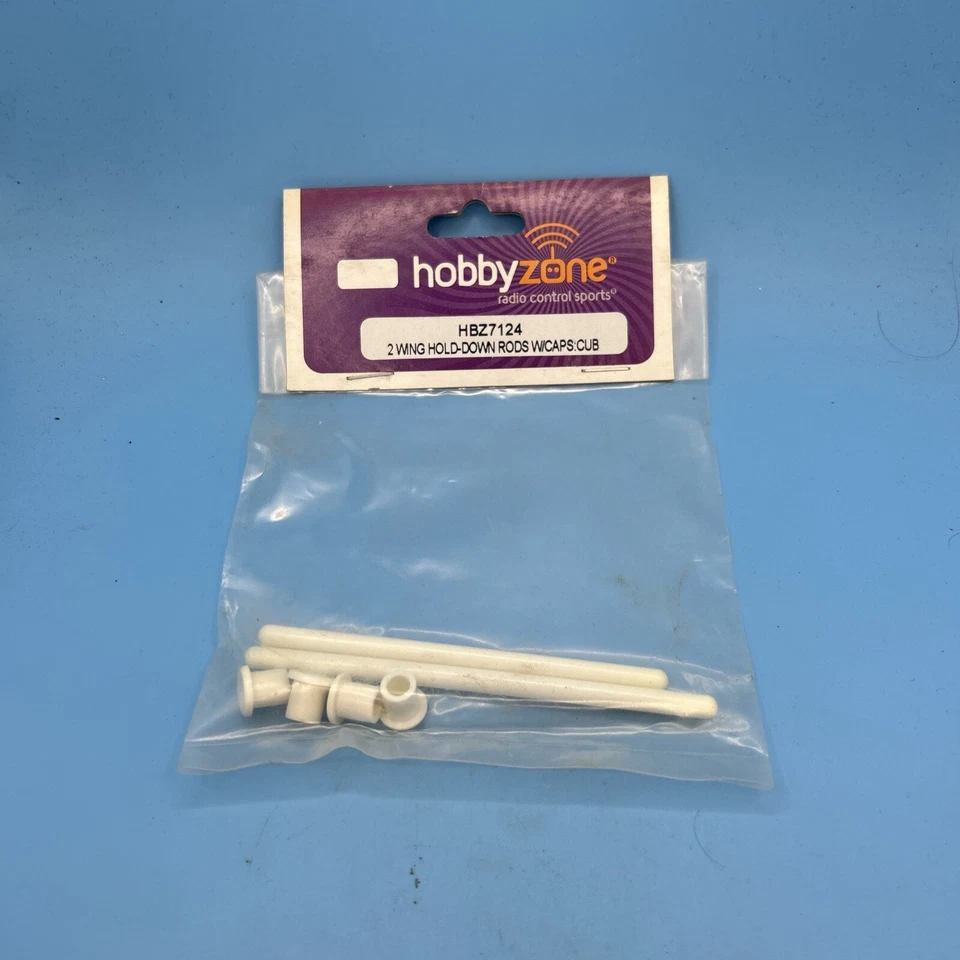 HOBBY ZONE HBZ7124 = 2 WING HOLD-DOWN RODS W.CAPS: CUB (NEW) B25 - Image 1 of 1
