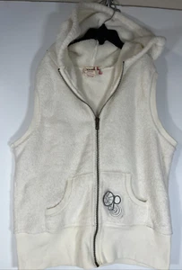 Vintage OP Hoodie Vest Kids Large 11/15 Winter White Full Zip READ ALL - Picture 1 of 17