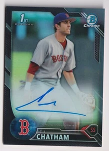 2016 bowman chrome draft draft pick auto black refractor C.J. Chatham 75/75 - Picture 1 of 2