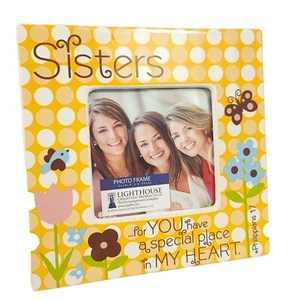 Sisters Ceramic Photo Frame Philippians 1:7 Special Place In My Heart - Picture 1 of 4