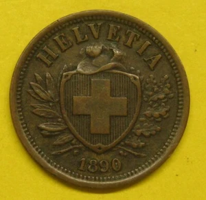 1890-B Swiss 2 Rappen - Take a Look - Picture 1 of 2