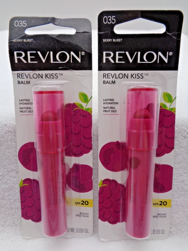 Paquete de 2 aceites naturales hidratación duradera Revlon Kiss Bálsamo labial #035 Berry Burst FPS20 Foto 1 de 1