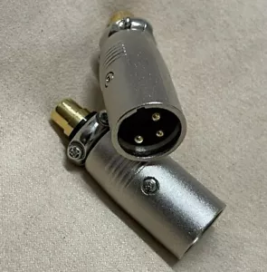 1 par de enchufes adaptadores Burmester macho XLR a hembra RCA genuinos - Imagen 1 de 4