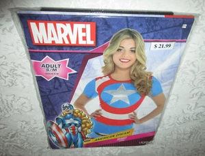  Adult S/M to Size 8 American Dream Short Sleeve Shirt Top 1 PC Captain America - Picture 1 of 5