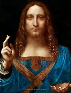 Retter der Welt (Salvator Mundi) 8,5x11" Fotodruck Leonardo da Vinci Bildende Kunst - Bild 1 von 1