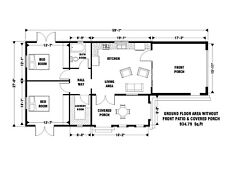 Custom Modern 2 Bedroom & 1 Bathroom House Home Building Plans + Free CAD file