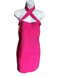 Herve Leger X Forever 21 Bandage Dress Size Medium Pink Elegant Classic - Picture 1 of 6
