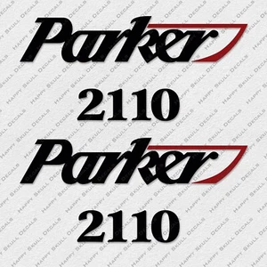 PARKER BOAT 2110 LOGO DECALS STICKERS Set of 2 9" LONG - Bild 1 von 2