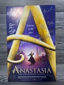 ANASTASIA, PRIMERA GIRA NACIONAL, TARJETA/PÓSTER VENTANA BROADWAY, ELENCO FIRMADO - Imagen 1 de 9