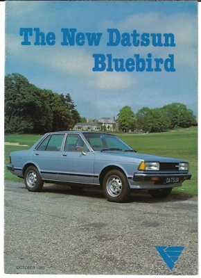 Datsun Nissan Bluebird 1980-82 UK Market Brochure 1.6 1.8 Saloon SSS Estate - Image 1 of 2