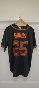 Rare New  BARRY BONDS #25  Giants Baseball Jersey  Size L  Majestic MENS  - Picture 1 of 4