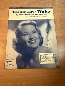 TENNESSEE WALTZ BY PATTI PAGE SHEET MUSIC 1948 - Picture 1 of 5