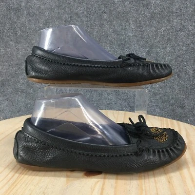 Minnetonka Shoes Womens 10 Moccasin Black Slip On Moc Toe Comfort Low Top Casual - Image 1 of 4