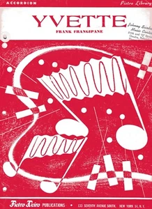 "YVETTE" as Written for Accordion by Frank Frangipane - 3 Pages - Circa 1962 - Picture 1 of 2