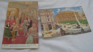 2 CARTOLINE 1930 “LE GRAND HOTEL ET DE ROME” ROMA ITALIA “SALA DELLE FESTE” (opul - Foto 1 di 2