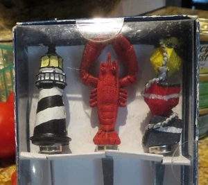 Sea food Themed Boston Warehouse Hostess Set Vintage servers box set 3 styles - Picture 1 of 5