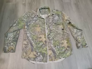 Mossy Oak Explorer Shirt Mens Medium Camouflage Turkey Hunting Button Camo B37 - Picture 1 of 3