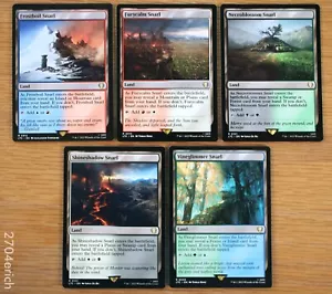 Set of 5 Rare Dual Reveal Snarl Lands *NM* (English Magic MTG) Lord of the Rings - Picture 1 of 2