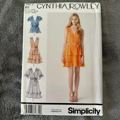Simplicity Pattern 1872 Sz 14-22 Misses Cynthia Rowley Pullover Dress 3 Styles - Image 1 of 4