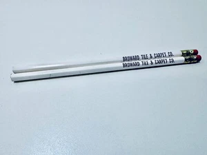 Broward Tile & Carpet Co. Juego de 2 lápices vintage sin usar Ft. Lauderdale Fla. - Imagen 1 de 3