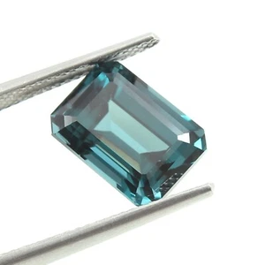 Piedra preciosa suelta corte esmeralda turmalina azul índicolita de 7 quilates 13x8,2 mm - Imagen 1 de 5
