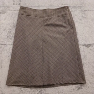 The Limited Skirt Size 2 Gray Plaid Knee Length Pencil Lined Pleat - Picture 1 of 10