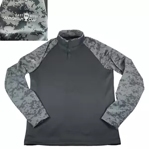 Adidas Camo Hybrid Sweatshirt Wyndham Cup East West Gray Golf Pullover Men Small - Picture 1 of 22
