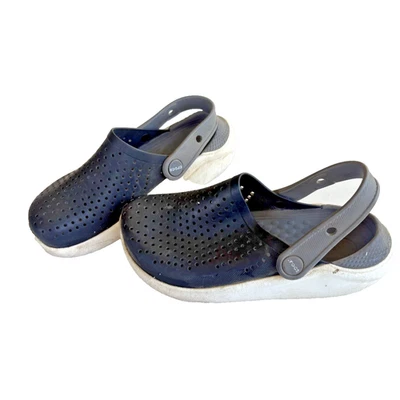 Crocs LiteRide Niños Comodidad Zueco Zapatos Negro,/Gris/Blanco Unisex Juniors Talla 2 Foto 1 de 4