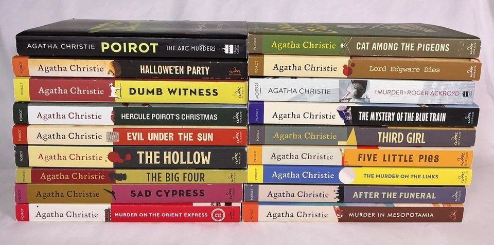Agatha Christie Hercule Poirot Book Lot Trade Paperback (18) Foto 1 de 4