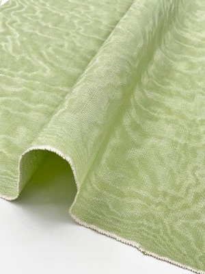 Pastel Green Silk Moire Watermark Patterned Fabric Fabric By 2 Meters. - Image 1 of 4