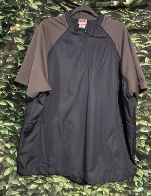 Chaqueta de béisbol Rawlings 1/4 cremallera manga corta azul corta corta cortavientos para hombre 2XL Foto 1 de 4