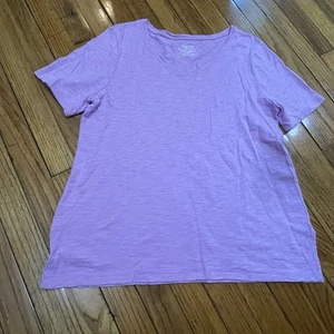 Chico's The Ultimate Tee Rose Pink Short Sleeve V-Neck Women's Shirt 1P US MP - Picture 1 of 9