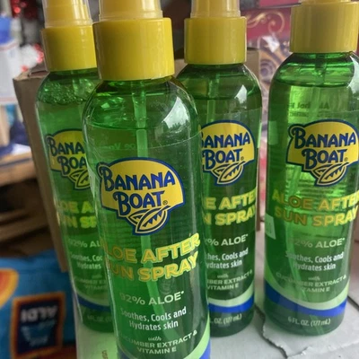 4 Pack Banana Boat Aloe After Sun Spray  6 fl oz. Each Cucumber Extract & Vit E - Image 1 of 3