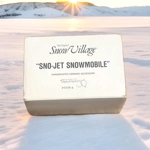 DEPT 56 SNO-JET SNOWMOBILE 5159-4 Snow Village Zubehör handbemalt Neu - Bild 1 von 3