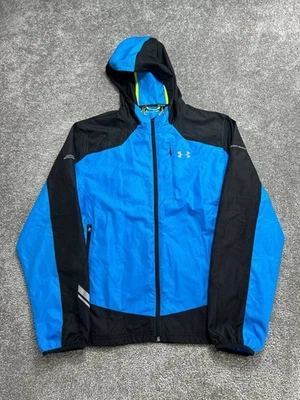 Jaqueta masculina Under Armour Storm Track XL azul ajustada para todas as estações equipamento de corrida - Imagem 1 de 4