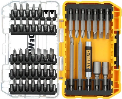 Screwdriver Bit Set with Tough Case, 45-Piece (DW2166), Grey/Silver Screwdriving - Image 1 of 4