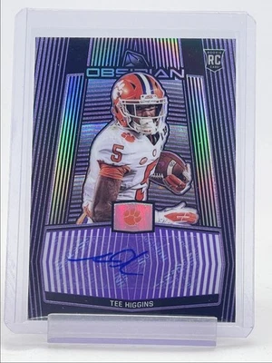 TEE HIGGINS 2020 CHRONICLES OBSIDIAN DRAFT ROOKIE  PURPLE RC AUTO /20 Q5352 - Image 1 of 2
