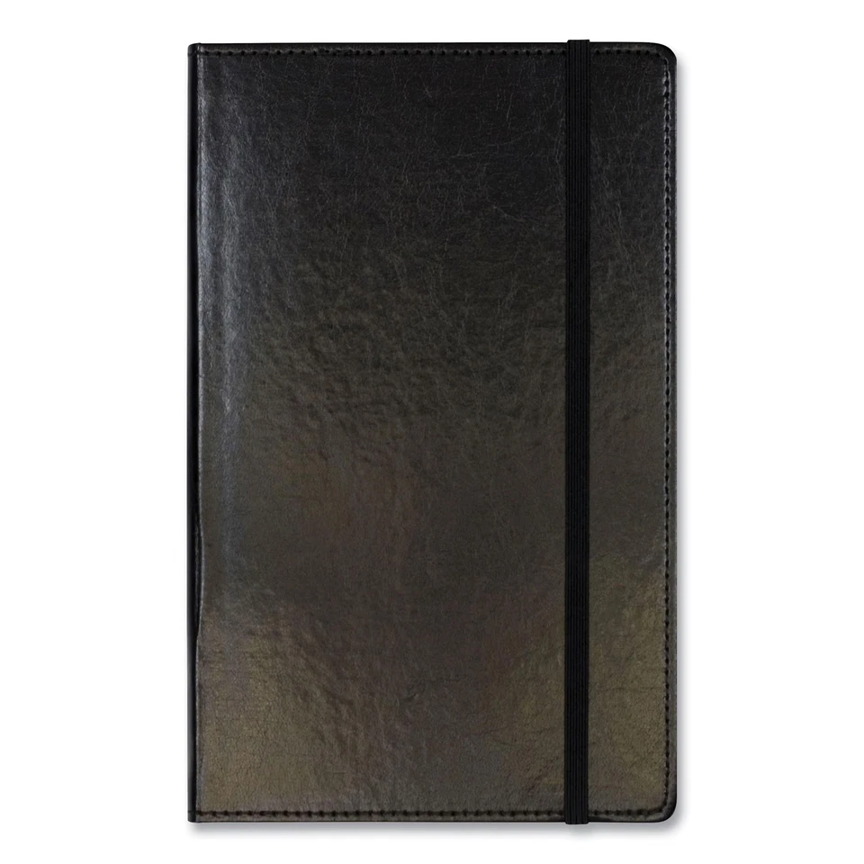 Bonded Leather Journal, 1-Subject, Narrow Rule, Black Cover, (240) 8.25 x 5 Shee - Image 1 of 1