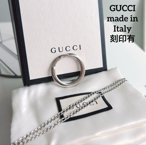 Collana portachiavi Gucci acciaio inox argento usa contola s eacchetto