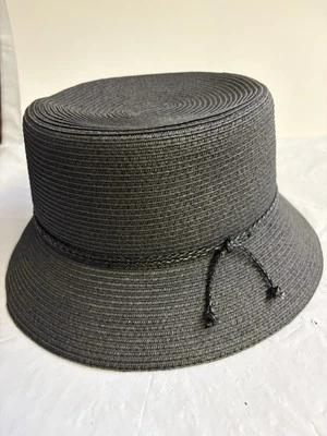 Sombrero negro con corbata de cuerda Nine West para mujer Foto 1 de 2