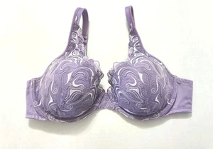 Playtex 4513 Love My Curves Embroidered Lace Underwire Bra 38C Purple - Photo 1 sur 7