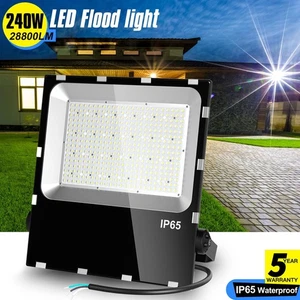 240W LED Flood Light Outdoor Parking Lot Stadium Sport Field Spotlight 28,800LM - Picture 1 of 12