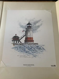 Ben Richmond Silent Sentinel of 650 Signed Lithograph 18 x 15 inch Lighthouse - Picture 1 of 7