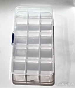 Plastic Bead Jewelry Storage Organizer 15 Compartment Customizable - Picture 1 of 5