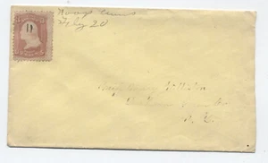 1860er #65 Umschlag Handschrift Poststempel nach Durham NY [6525.2047] - Bild 1 von 3